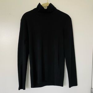 Uniqlo Women’s Cotton Stretch Black Turtleneck